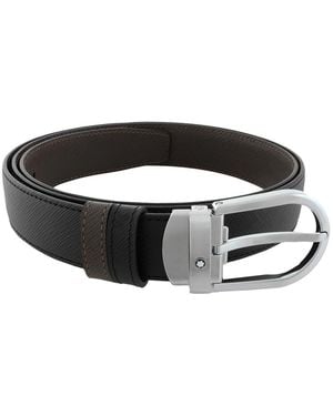 Montblanc Horseshoe 30 Mm Reversible Belt - Brown