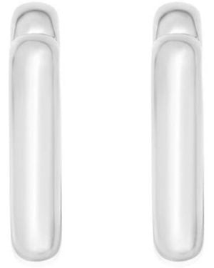 Tresorra Sterling Open Heart Earring - White