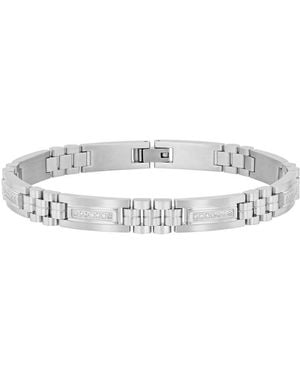 Robert Alton 1/4Ctw Diamond Stainless Steel Bracelet - Metallic
