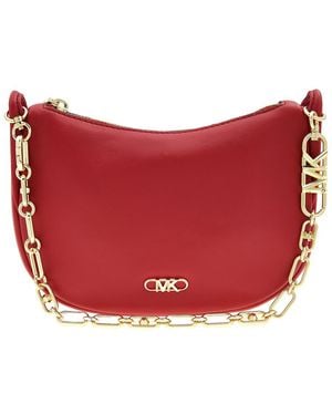 Michael Kors Small Kendall Leather Shoulder Bag - Red