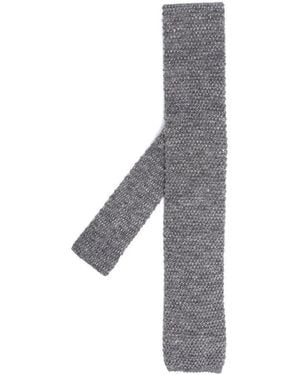 Brunello Cucinelli Textured Knit Tie - Grey