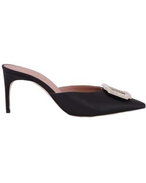 Malone Souliers Mona 70 Satin Mules - Black