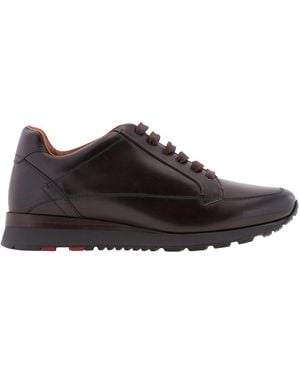 Bally Ascan Low-Top Leather Trainers, Brand Size 5 Us - Brown
