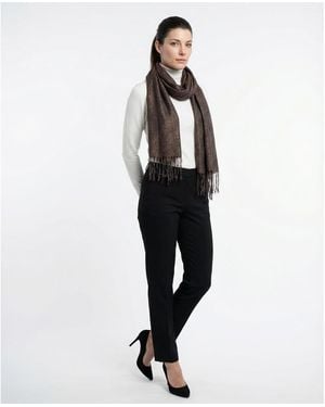Brunello Cucinelli Multi Metallic Linen Scarf, One Size - Black
