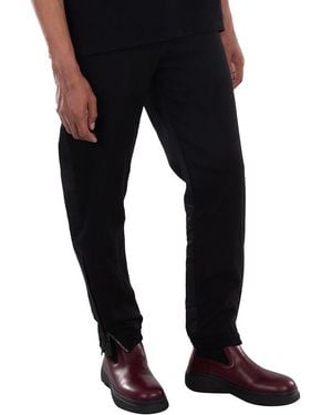 Burberry Two-Tone Tapered Pants, Brand Size 46 (Waist - Black