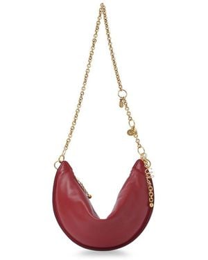 Chloé Chlo Halfmoon Leather Shoulder Bag - Red
