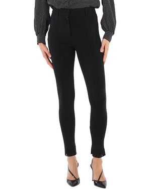 Burberry Ladies Fringed Hem Pants, Brand Size 10 (Us - Black