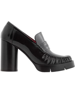 Ferragamo Ferragamo Moccasin With Contrasting Lining And Heel - Black