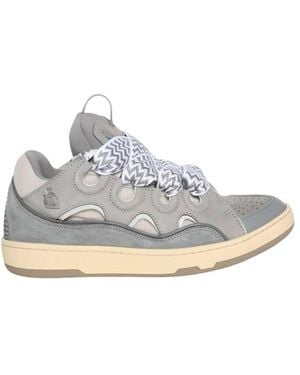 Lanvin Leather Curb Trainers - White