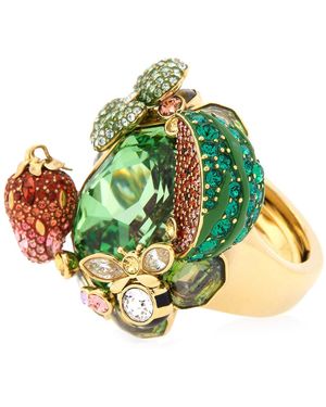 Swarovski Idyllia Multicoloured Motif Ring - Green
