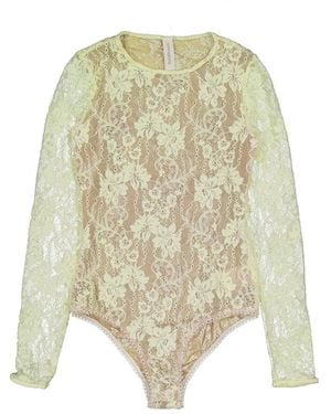 Zimmermann Stretch Lace Bodysuit, Brand Size 0 Us - Natural