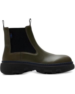Burberry Ankle Boot Creeper Chelsea Boots, Brand Size 40 Us - Black