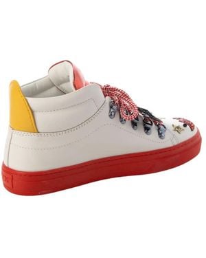 Tod's Tod's Embellished Leather High-Top Trainers - Red