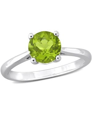Amour 1 1/2Ct Tgw Peridot Solitaire Ring - Green