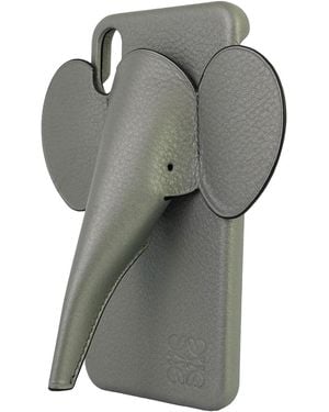 Loewe Textured-leather Iphone Xs Max Case - Grey