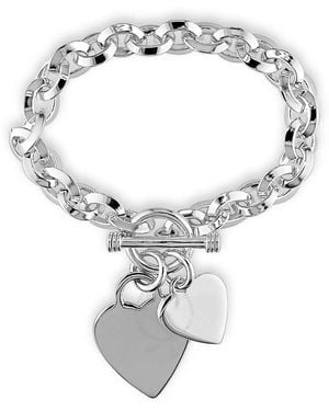 Amour Heart Charms Charm Bracelet - Metallic