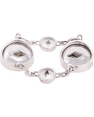 Burberry Hollow Link Ring - White