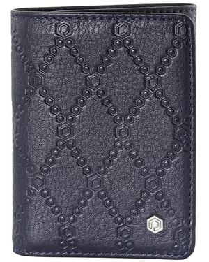 Picasso and Co C Double Fold Leather Wallet - Blue