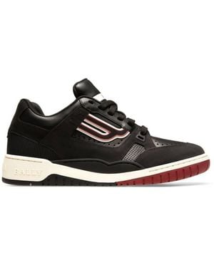 Bally Kuba-T Leather Trainers, Brand Size 6 Us - Black