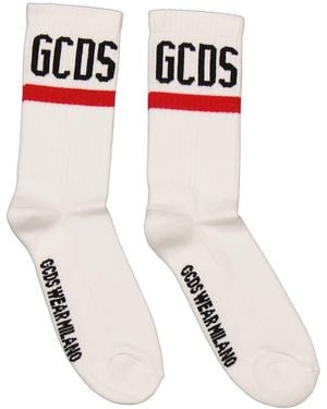 Gcds Logo Socks, Brand Size 1 - White