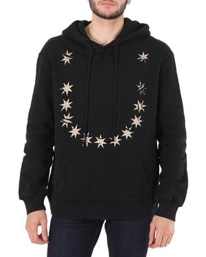 424 Star Print Hoodie - Black