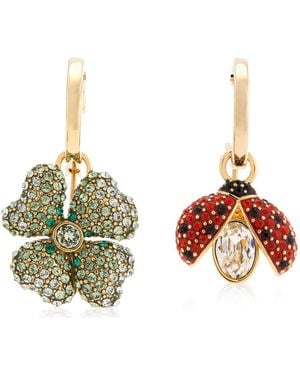 Swarovski Idyllia Set Of 3 Drop Earrings - Green