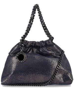 Stella McCartney Falabella Mini Drawstring Bag Dark Polyester Shoulder - Blue