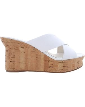 Ferragamo Ant 70 Nappa Wedge Sandals - White