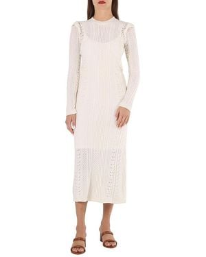 Chloé Ladies Snow Wool Cash Knit Dress - Pink
