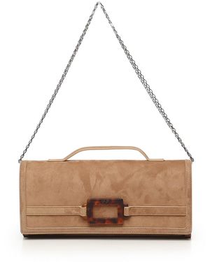 Roger Vivier Belle Vivier Clutch - White