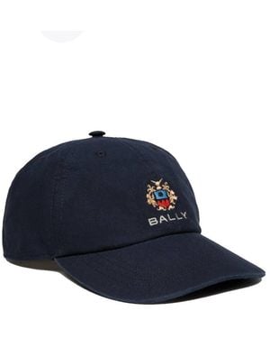 Bally Crest Logo Cotton Baseball Cap - Blue