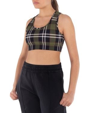 Burberry Immy Vintage Check Cropped Tank Top - Black