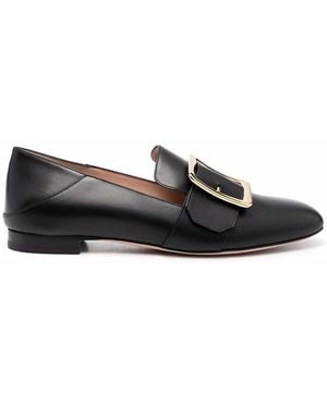 Bally Ladies Janelle Buckle Slippers - Black