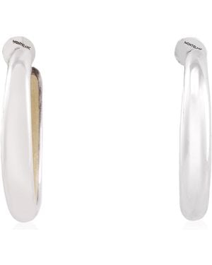 Montblanc Romance Volupte Creoles Lacquer Hoop Earrings - Metallic