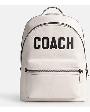 COACH Charter Backpack With Pattern - Natural