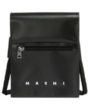 Marni Shoelace Strap Crossbody Bag - Black