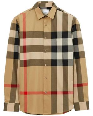 Burberry Slim Fit Check Cotton Shirt - Multicolour