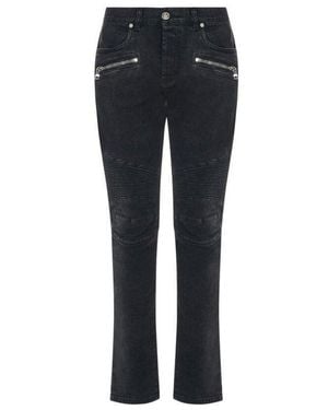 Balmain Ribbed Slim Jeans - Black