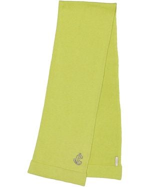 Jimmy Choo Knitted Cashmere Scarf - Yellow