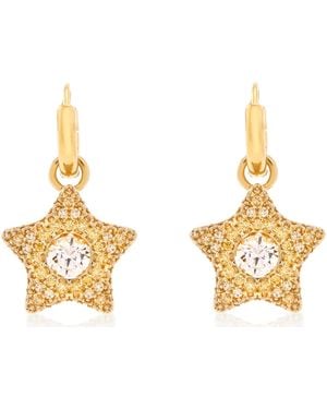 Swarovski Sublima 18K Plated Star Drop Earrings - Metallic
