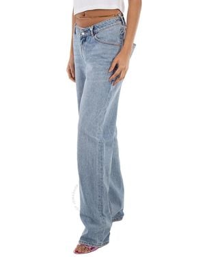 T By Alexander Wang Nameplate V Denim Jeans, Waist - Blue