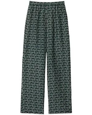 Burberry Printed Silk Trousers, Brand Size 4 Us - Green