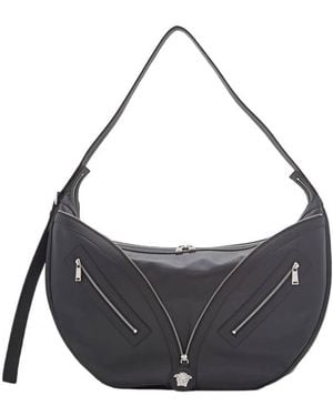 Versace Repeat Medusa Large Hobo Bag - Grey