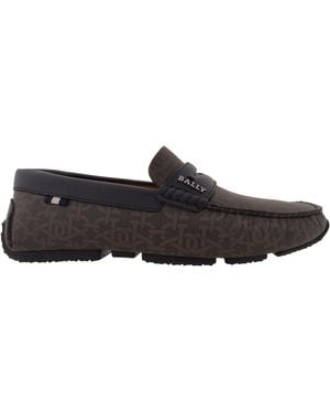 Bally Pavel B Chain Penny Loafers, Brand Size 5.5 Us - Black