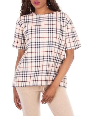 Burberry Check Willesden T-Shirt - White