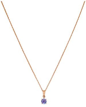 Amour Tanzanite And Diamond Pendant With Chain - Metallic