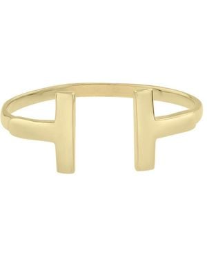 Tresorra 14K T-Bar Ring - Metallic