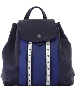 Longchamp Le Pliage Cuir S Rock Backpack - Blue
