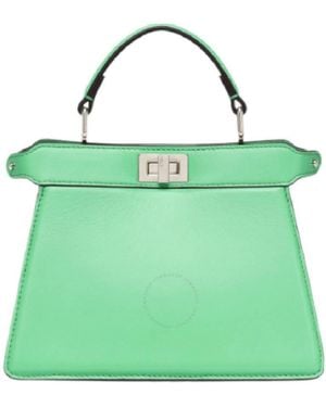 Fendi Iconic Peekaboo Iseeu Leather Bag - Green