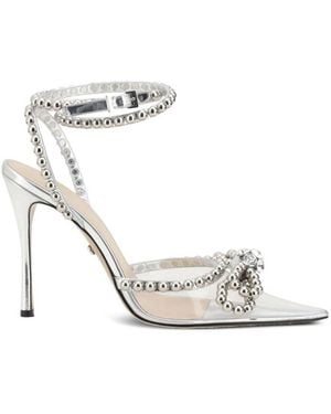 Mach & Mach Double Bow Embellished Pumps, Brand Size 38 Us - Metallic